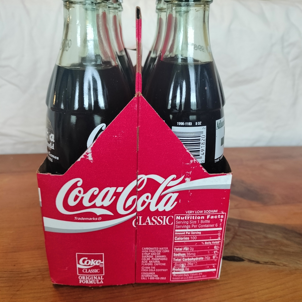 1996 Coca-Cola 8oz ATLANTA OLYMPICS 6 Unopened Bottles-Coke - Picture 3 of 6